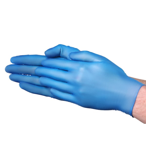 Industrial Glove, Vinyl, Blue, X-Large, 1000 PK